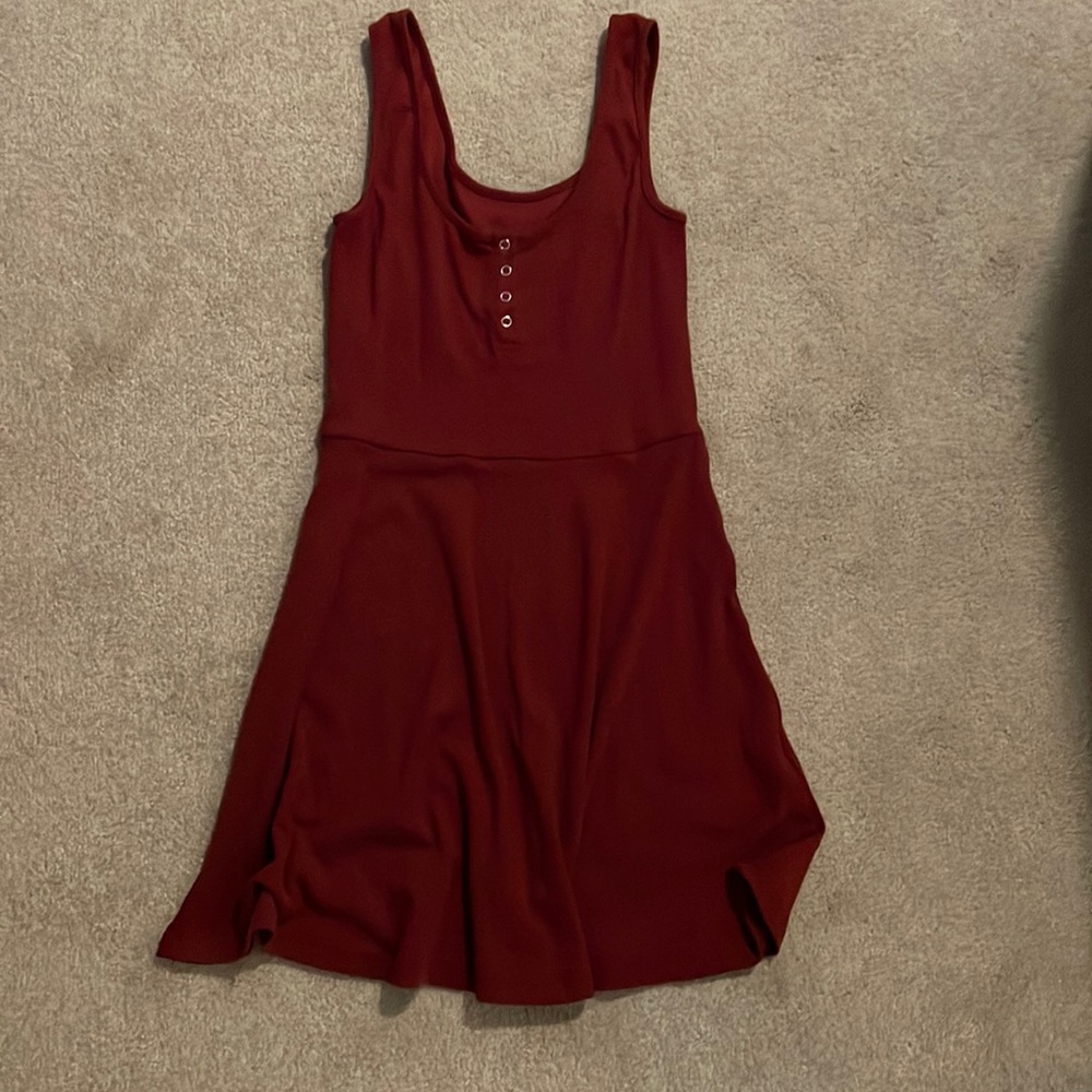 Magenta Henley tank dress